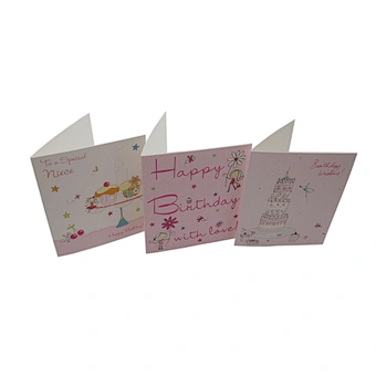 Wholesale Custom Paper Card Art Paper Flower Birthday Printing Greeting Card Thank You Card Set